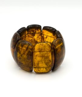 Resin armband Transparent amber brown
