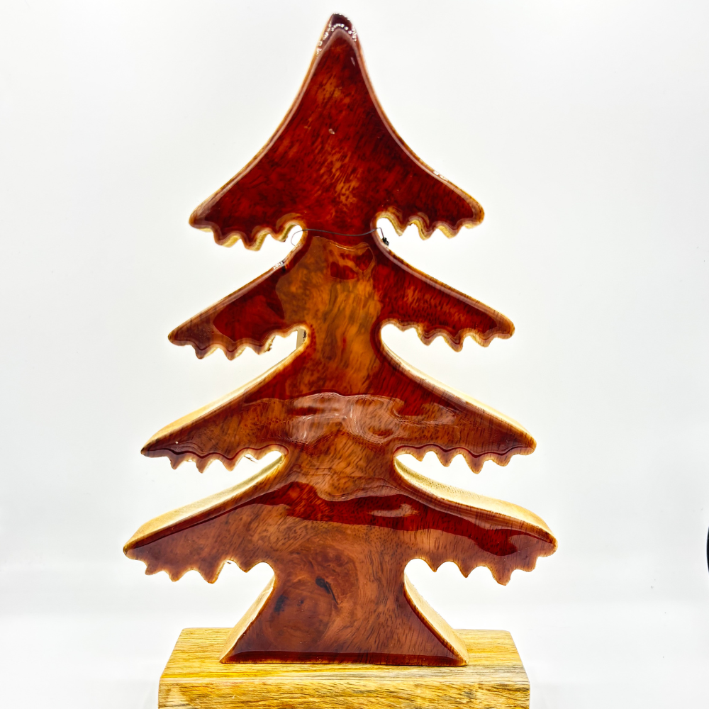 Dennenboom op voet - hout