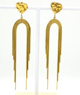 oorbel hartje met slierten