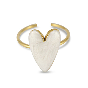 Ring met enamel hart