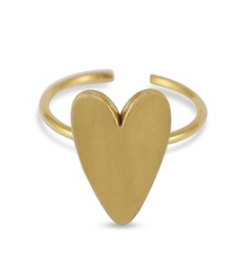Ring met enamel hart