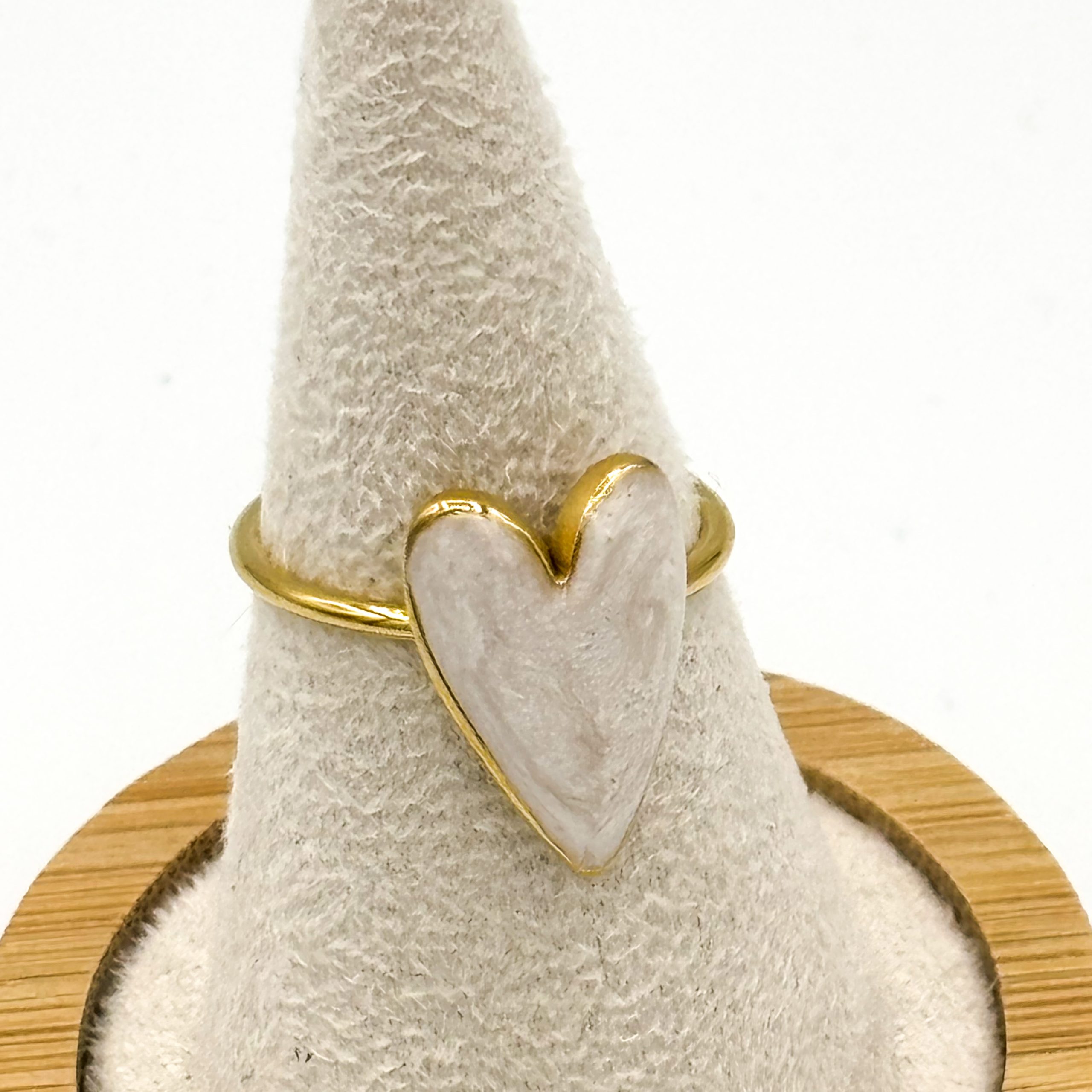 Ring met enamel hart - Afbeelding 4
