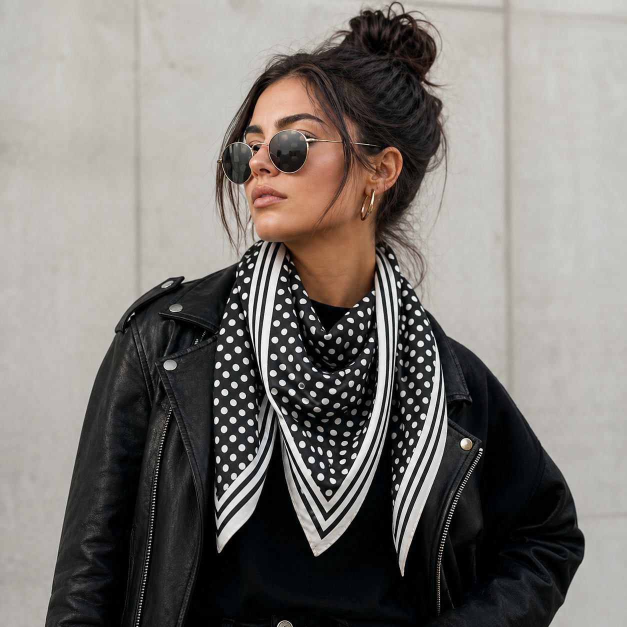Sjaal met stippen dames – trendy fashion sjaal - Afbeelding 4