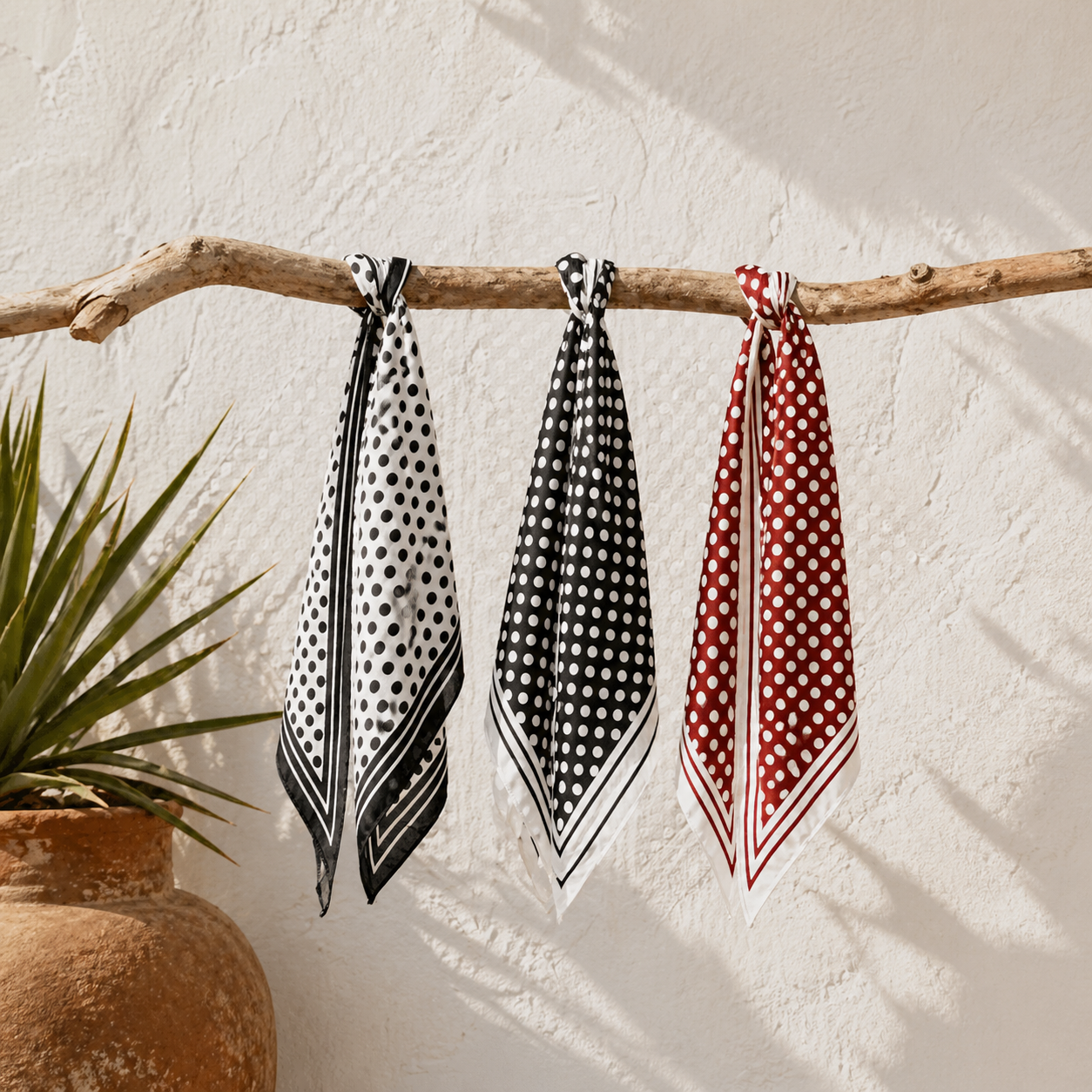 Sjaal met stippen dames – trendy fashion sjaal