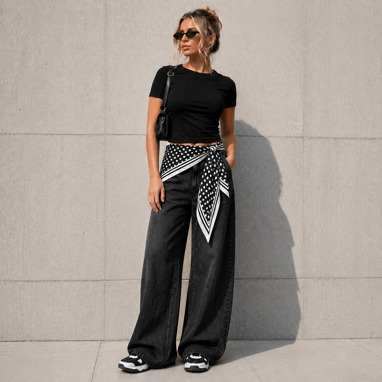Sjaal met stippen dames – trendy fashion sjaal - Afbeelding 5