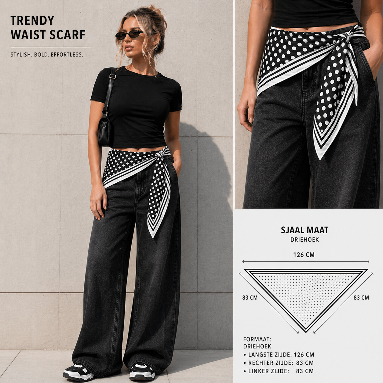 Sjaal met stippen dames – trendy fashion sjaal - Afbeelding 6