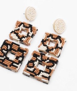 Handgemaakte Kralen Oorbellen – African Geometric